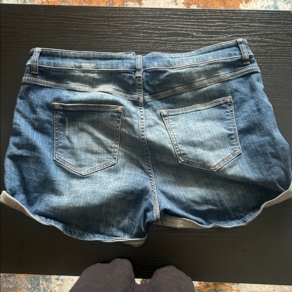 Forever 21 Blue Distressed Jean Shorts - Picture 3 of 5